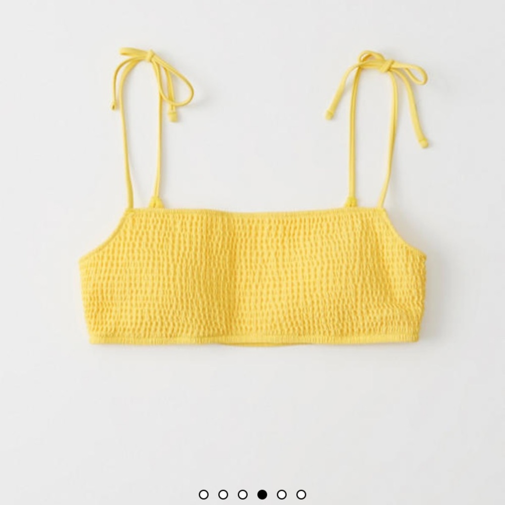 Yellow smocked bikini set